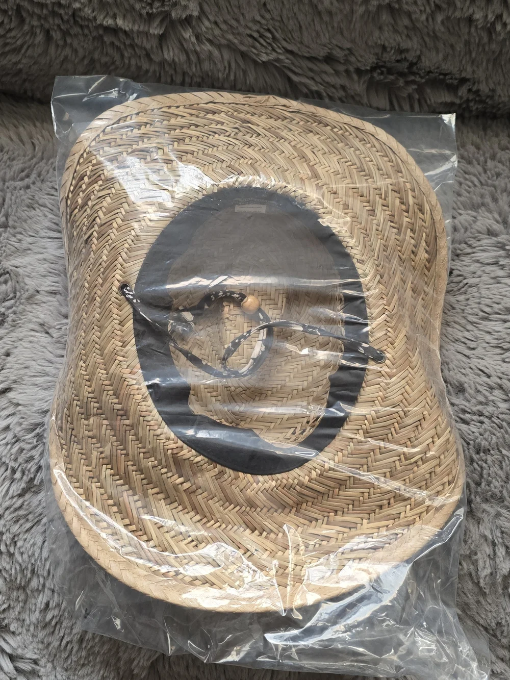 Panama Jack : Wide-Brim Straw Sun Hat with Chin Cord